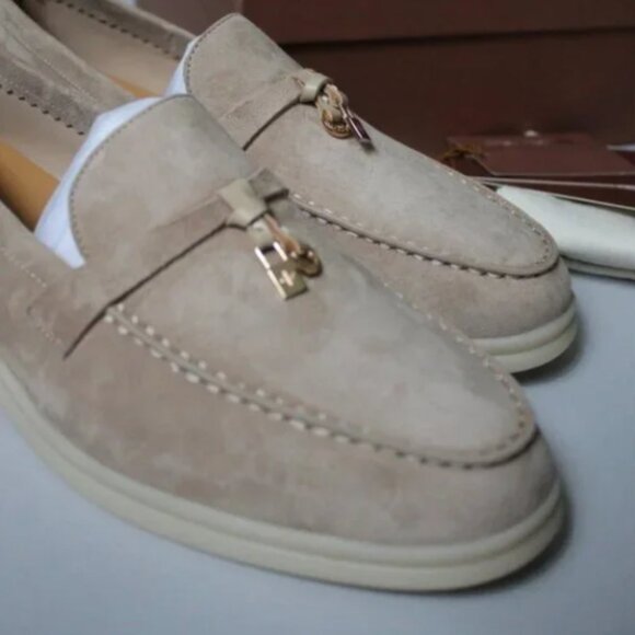 Loro Piana Women's Loafers Handmade Casual Ankle Moccas Size 39 - Picture 3 of 6